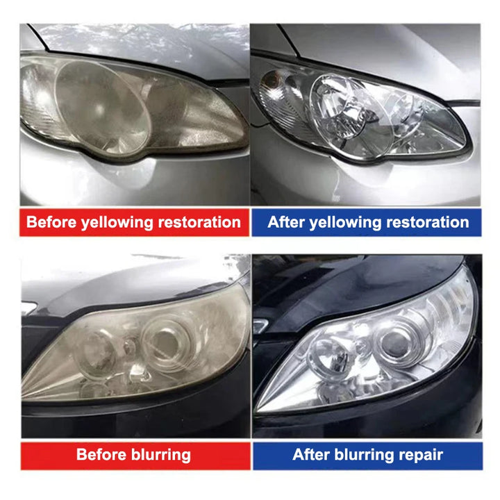 SEAMETAL 120ML Car Headlight Restoration Polishing Cream Headlamp Repair Fluid Car Light Polisher Cleaning Paste Refurbish Tools