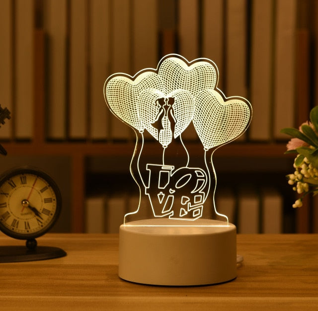 Romantic 3D lamp