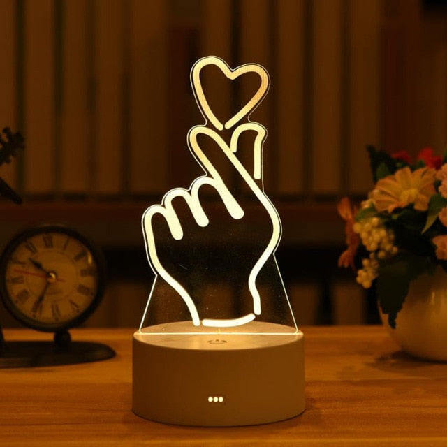 Romantic 3D lamp