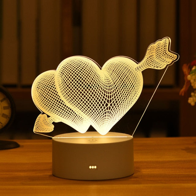 Romantic 3D lamp