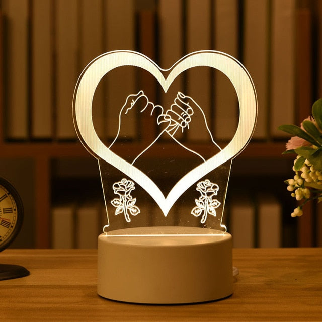 Romantic 3D lamp