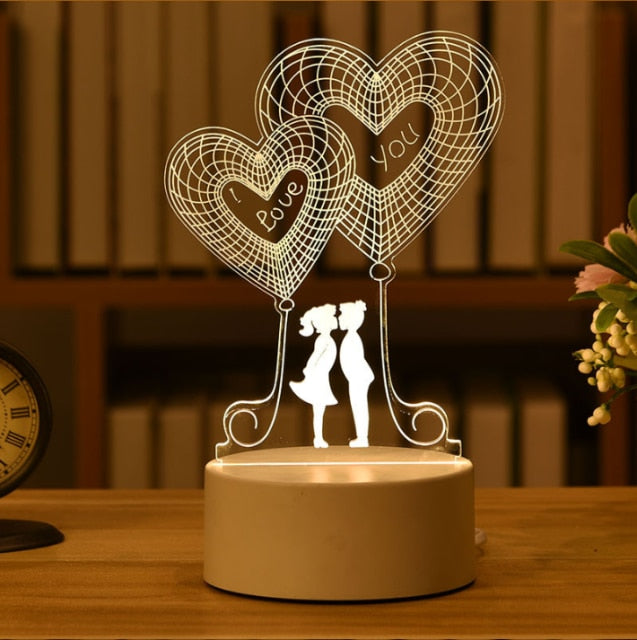 Romantic 3D lamp