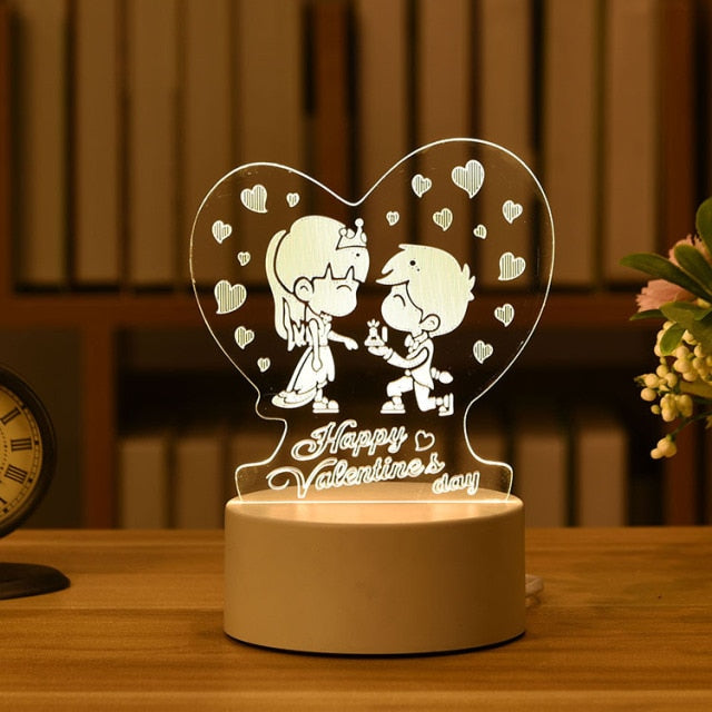 Romantic 3D lamp