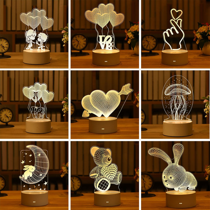 Romantic 3D lamp